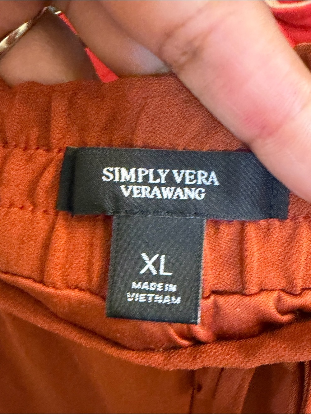 296. Simply Vera Vera Wang Rust Pull On Shorts Women’s XL - Picture 6 of 6